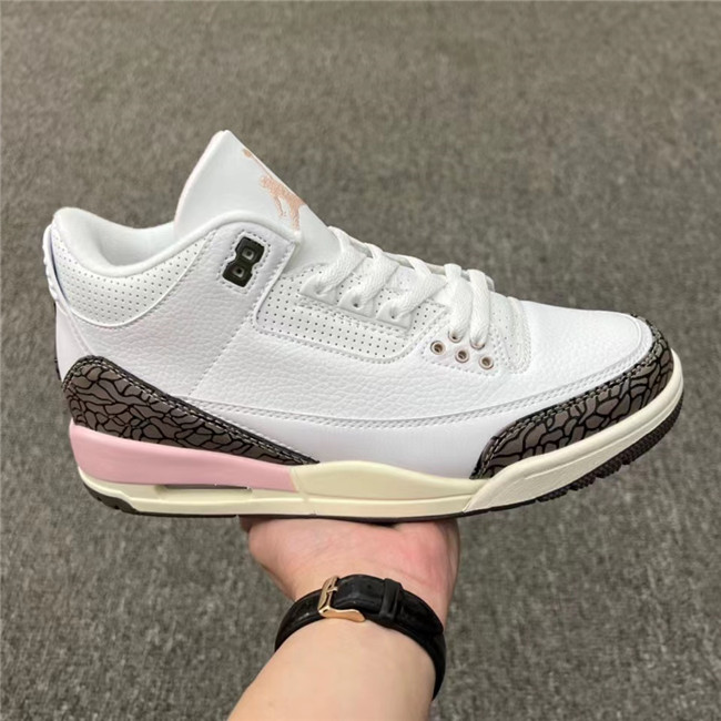 Women's Running weapon Air Jordan 3 White/Pink shoes 0031